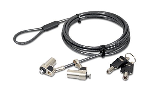 Port Connect Kabel IT-Sicherheit mit Schlüssel und Zwei Riegeln Slim 1,80 m