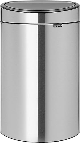 Brabantia 114809 Touch Bin New mit herausnehmbaren Kunststoffeinsatz, , matt steel fpp, 40 L
