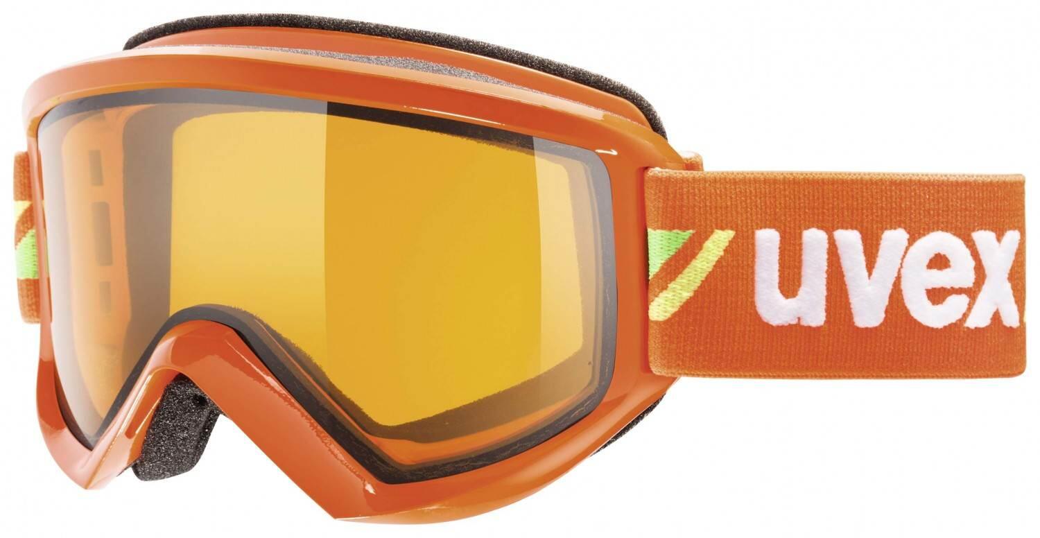 uvex Fire Race Skibrille (3029 orange, lasergold lite/clear)