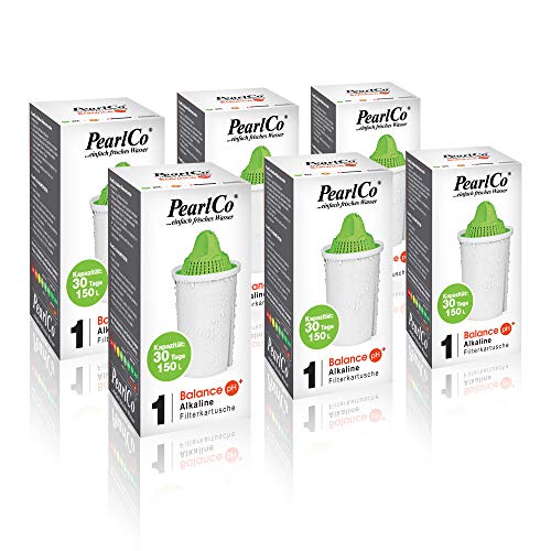 PearlCo - Alkaline classic Pack 6 Filterkartuschen für basisches Wasser - passend zu Brita classic