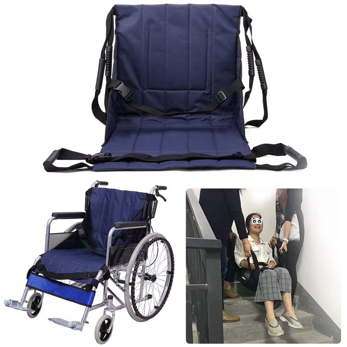 BrightFootBook Positionierungsbettpolster Mit Verstärkten Griffen, Mittelschwerer Patientenhebegurt Und Rollstuhlgurt Für Patienten-senioren-sicherheitsgurte