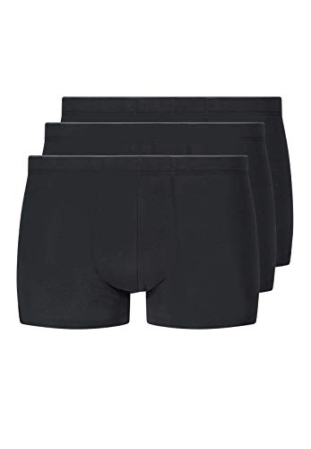 HUBER Herren Just Comfort Pant 3Er Pack Boxershorts, Schwarz (schwarz 7665), Medium (Herstellergröße:M)