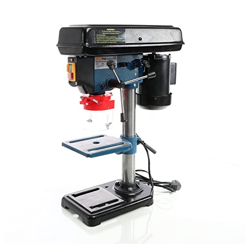 XPOtool Tischbohrmaschine 500W Standbohrmaschine mit Laser, 1,5-16mm Bohrfutter und 500-2500 U/min