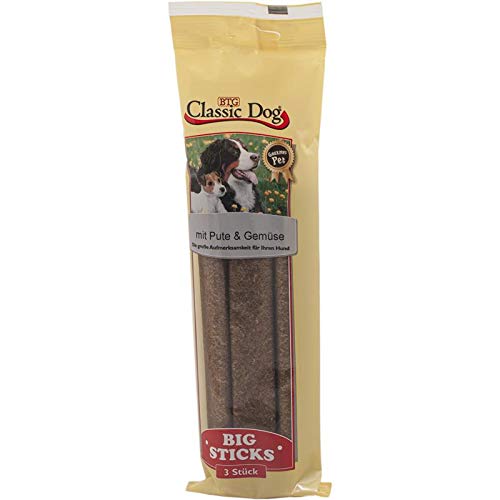 Classic Dog Snack Big Sticks Pute & Gemüse | 16x 3er Pack