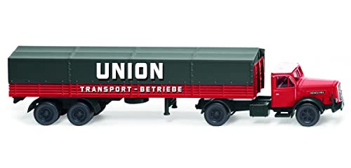 Wiking 051406 Pritschensattelzug Union Transport (Henschel) - Miniaturmodell - Kein Spielzeug!!