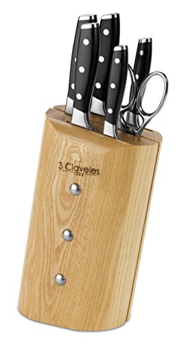 3 Claveles Küchenmesser-Set, Edelstahl, Holz, 1.25 picometer