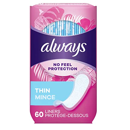 Always Dailies Liners Thin Regular 60 Count