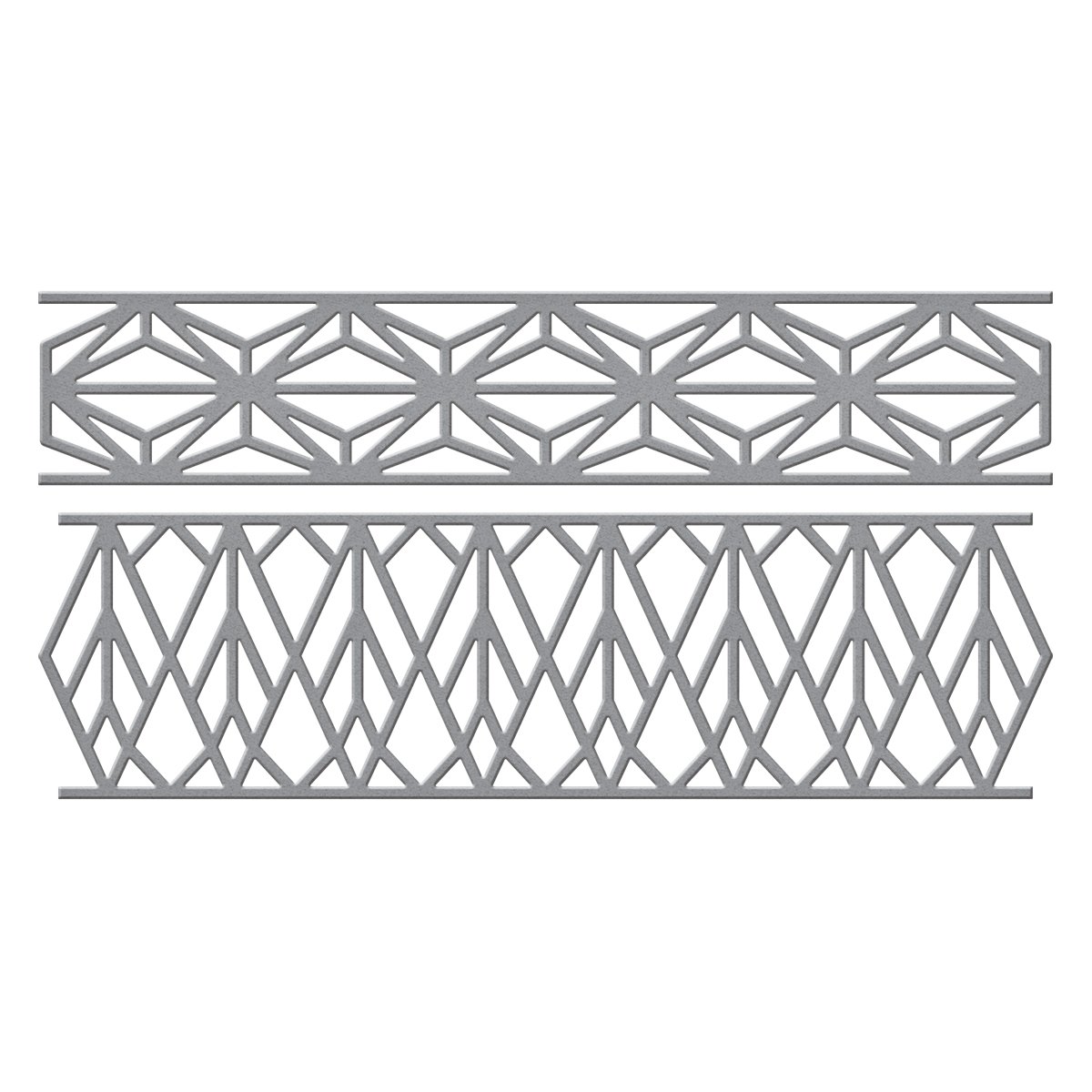 Spellbinders Grenzen Shapeabilities Stanzform mit Rhombus-Rändern, Metall, braun, 19.6 x 12.4 x 0.2 cm