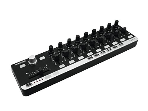Omnitronic FAD-9 MIDI-Controller | USB-MIDI-Controller mit 9 Fadern für Musiker, Produzenten und DJs