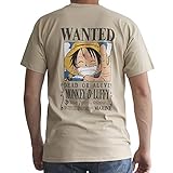 ABYstyle - One Piece - T-Shirt - Wanted Luffy - Herren - Sand (M)