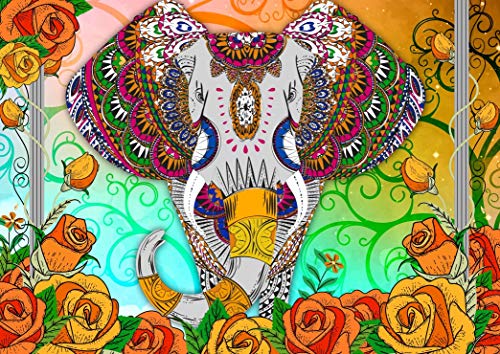 Puzzle 2000 Teile - Colorful Elephant
