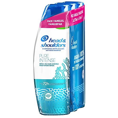 Head & Shoulders Pure Intense Detox Shampoo gegen Schuppen, 3 x 250 ml