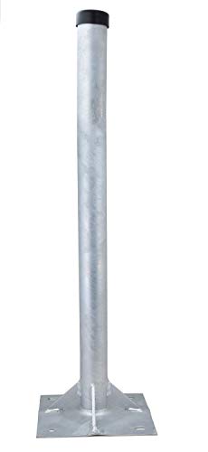 Satix Sat Standfuß 6 x 100 cm Rohr-Ständer für Satelliten-Schüssel feuerverzinkt