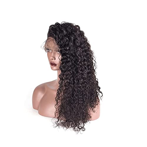 XXZY Tiefe lockige Perücke, geeignet für Schwarze Frauen, Perücke, brasilianischer Remi-Kopf, lockiges Haar, gebleichte Knotenperücke, sexy Schönheitsperücke