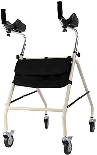 Gehhilfen Rollator Medizinische Mobilität Rollhöhenverstellbar für Senioren Ältere Behinderte mit Armstütze Doppelter Komfort