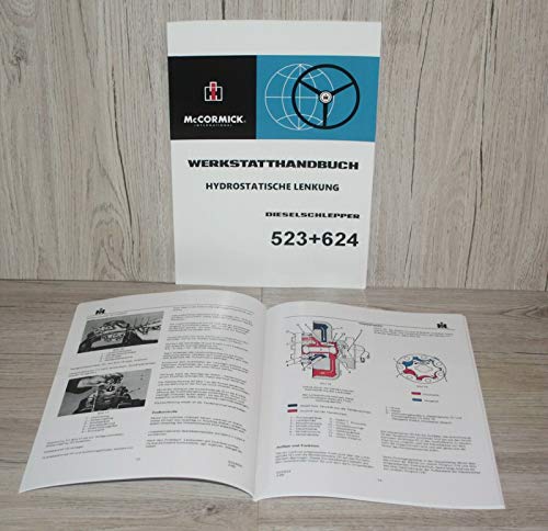 IHC MC CORMICK Werkstatthandbuch Hydrostatische Lenkung Traktor 523 624 auch passend für 553 654 724 824 da Baugleich