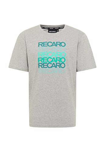 RECARO T-Shirt Spektrum | Herren Shirt, Rundhals | 100% Baumwolle | Made in Europe, Farbe:Gray, Größe:XS
