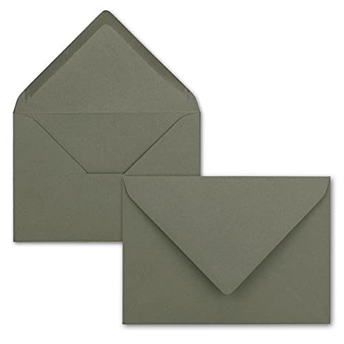200 Brief-Umschläge - Anthrazit-Grau - DIN C6-114 x 162 mm - Kuverts mit Nassklebung ohne Fenster für Gruß-Karten & Einladungen - Serie FarbenFroh®