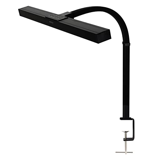 SEMPLIX LED Arbeits-Tischlampe biegsam schwarz (324 LED/dimmbar in 5 Stufen/Tischklemme)