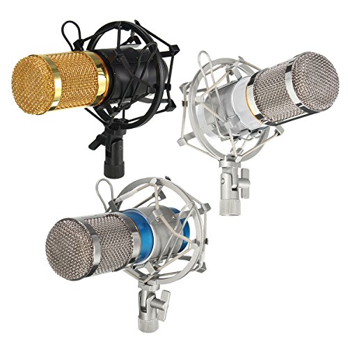 MASUNN Bm-800 Pro Kondensator Dynamic Microphone Mic Sound Audio Studio Recording Mit Dämpfer Halterung - Weiß