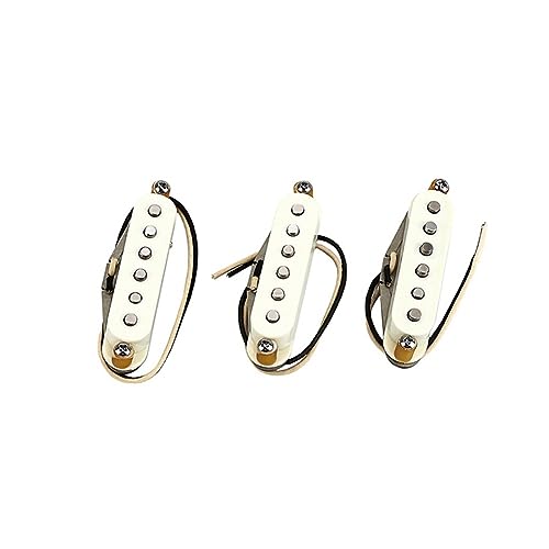 ISTOVO Vintage V70 SSS Alnico 5 Gitarrenkonverter Gitarre für Gitarren Strat, Weiß