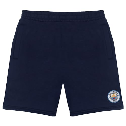 Manchester City FC - Herren Jogging-Shorts aus Fleece - Offizielles Merchandise - Geschenk für Fußballfans - Dunkelblau - M