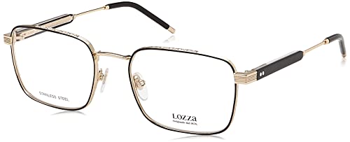 Lozza Herren VL2410 Sonnenbrille, Rose Gold with SEMI MATT Black Parts, 55