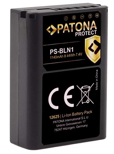 PATONA Protect V1 - BLN-1 PS-BLN1 Akku (1140mAh) mit NTC-Sensor und V1 Gehäuse - Intelligentes Akkusystem - neueste Generation