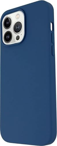 JT Berlin Steglitz Liquid-Silikon dünne Schutzhülle kompatibel mit Apple iPhone 14 Pro Silikon-Hülle [Wireless Charging kompatibel, Weiches Microfaser Innenfutter] blau