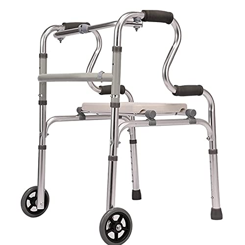 Gehhilfen Gehhilfen Gehhilfen für ältere Menschen mit Rädern und Sitz, tragbare Gehhilfe, Gehhilfe mit Rädern, aufrechte Haltung, rollende Gehhilfe, zusammenklappbare rollende Gehhilfe, aufrechte Ha