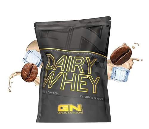 GN Laboratories 100% Dairy Whey Protein Pulver 1000g (Ice Coffee) – Eiweißpulver zum Muskelaufbau – Proteinpulver für Protein Shake