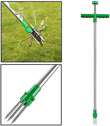 Standing Plant Root Remover, Weed Puller Tool, Standing Weeder, Long Handled Lightweight Tool, Root Killer Remover for Lawn Easy