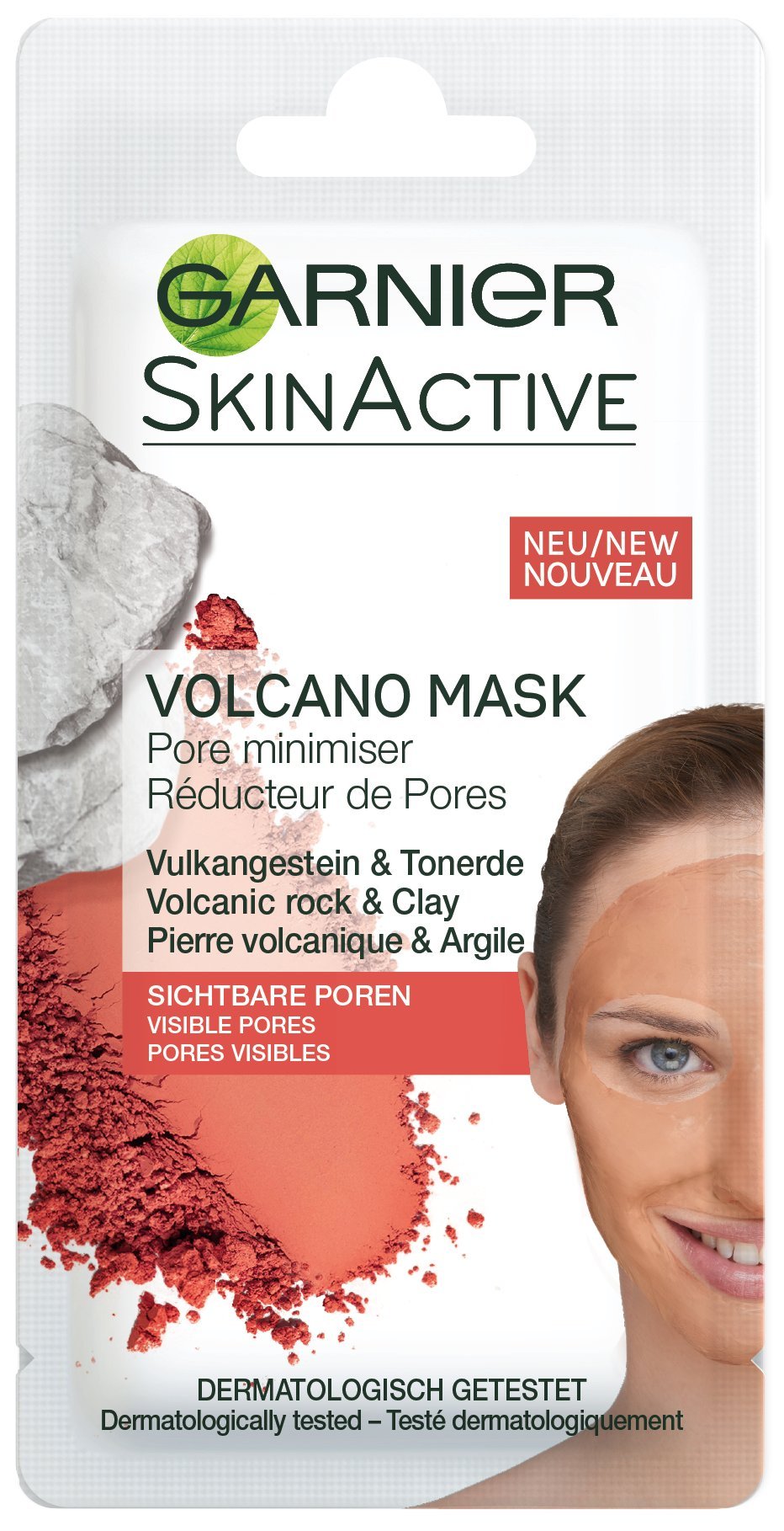 Garnier Gesichtsmaske, Volcano Maske, Skin Active, 25er Pack (25 x 8 ml)