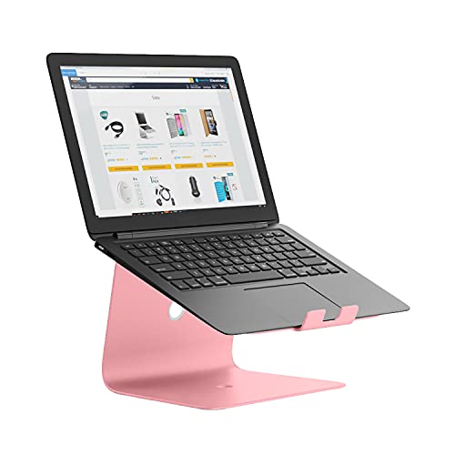 Slabo Notebookhalterung Laptopständer für MacBook/MacBook Air/MacBook Pro/alle Notebooks/Laptops Aluminium - ROSÉGOLD/ROSA