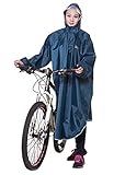 Ommda Bike Fahrrad Regenjacken Regenponcho Wasserdicht Regenmantel für Die Jagd Camping Freizeit Regenmäntel Regencape Cyan 3XL