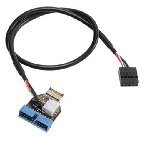 Akasa AK-CBUB38-40BK USB 3.1 Gen-2 Interner Stecker auf Gen-1 19-polig Adapterkabel