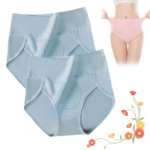 Auslaufsichere Unterwäsche für Frauen bei Inkontinenz, Atmungsaktive Auslaufsichere Periodenschutzhöschen aus Baumwolle mit Hoher Taille, Bequeme Menstruationsunterwäsche für Frauen