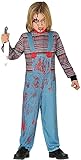 Guirca - Kostüm Chuckie Kind 5/6 Jahre, Farbe Blau und Rot, von 5 bis 6, 87798