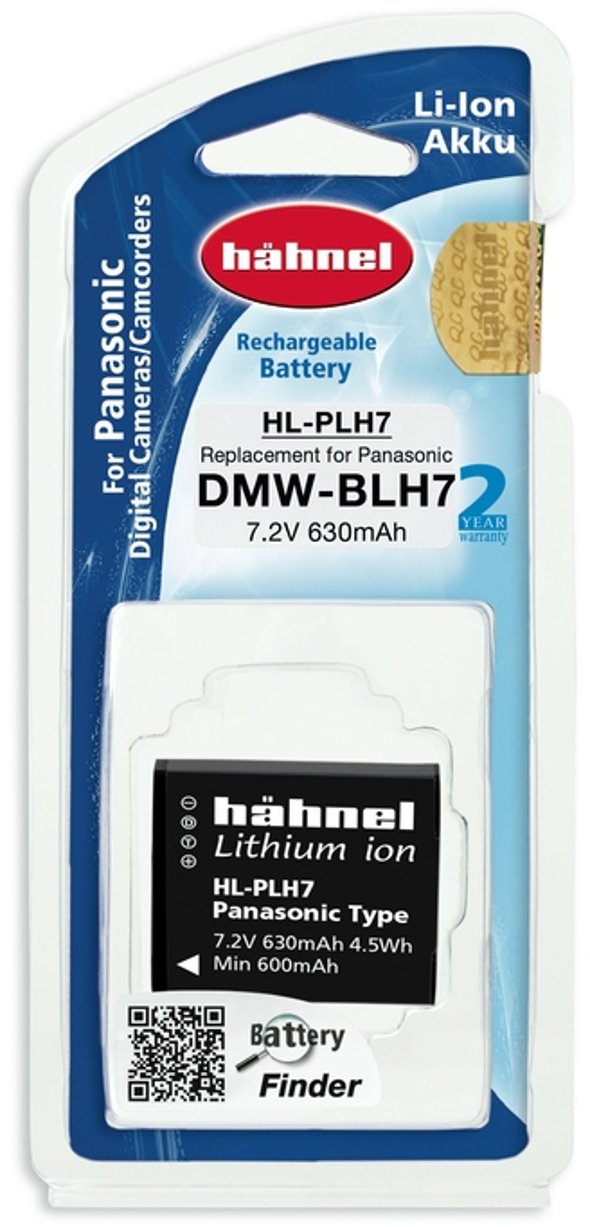 Hähnel HL PLH7 10001687 Ersatzakku (7,2V 630mAh) Typ Panasonic DMW-BLH7 für DMC-GM1