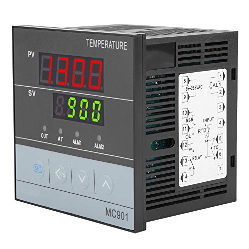 Digitaler PID-Temperaturregler MC901, Universaleingang SSR-Relaisausgang ℃/℉ Anzeige mit Schrauben 96x96x85mm
