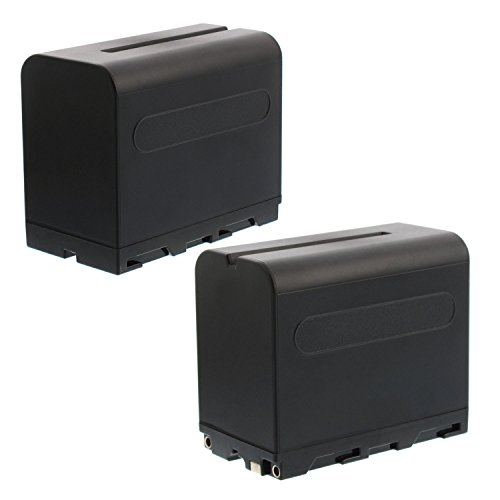 Nahas-Shop 2X Akku NP-F970 mit 6600mAh Li-ion ACCU Ersatz für Sony NP-F330 F550 F750 F960