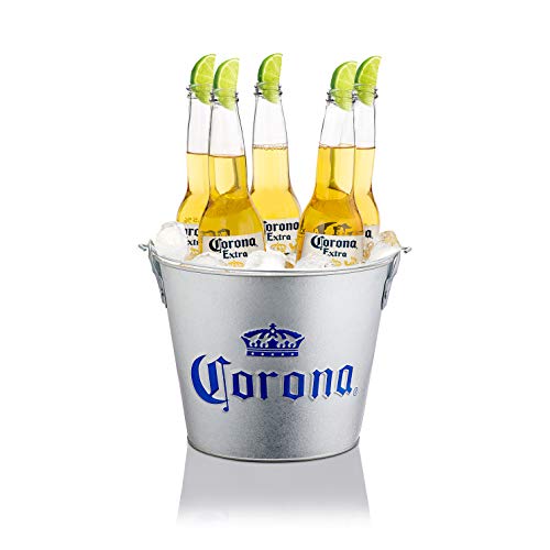 Corona Extra Embossed Galvanised Ice Bucket 'Cubo' by Corona
