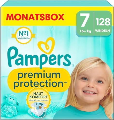 Pampers Premium Protection Größe 7, Windeln x28, 15+ kg
