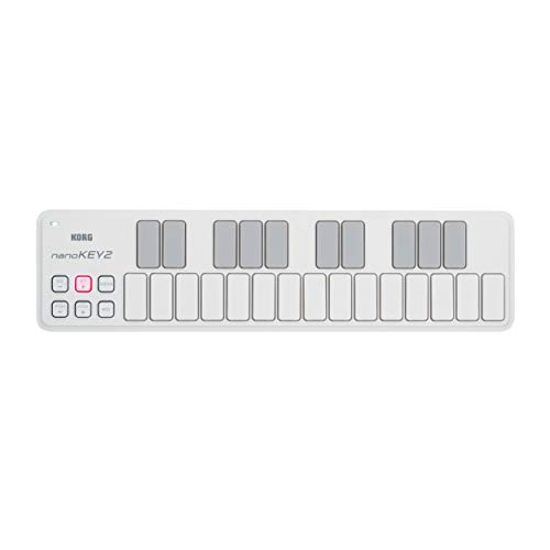 KORG nanoKEY2, USB-MIDI-Keyboard mit 25 Tasten, Weiß