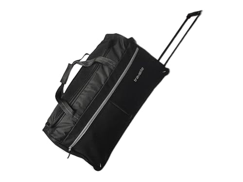 Travelite Basics Fast Rollenreisetasche 2 Rollen 65 cm 65cm Weichgepäck 73L Schwarz/grau