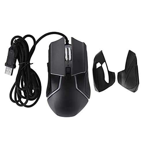 Gaming-Maus,Tragbare, Einstellbare DPI-Mechanische Ergonomische RGB-Beleuchtung Kabelgebundene Mäuse für Gamer-Desktop-Laptop,RGB-Festzelt-Gaming-Mäuse für Notebooks,Desktops, PC-Tablets,Smart-TVs