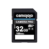 Camojojo 32GB Camera PRO Speicherkarte mit Lesegeschwindigkeit bis zu 100% MB/s