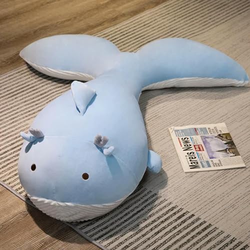 EacTEL Flauschige Hai-Puppe Plüschtier weiches Plüschtier Bunte Freunde für Kinder Geburtstagsgeschenke 80cm 2