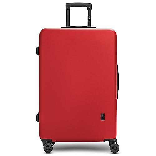 REDOLZ Essentials 09 Hartschalen Koffer Damen/Herren – Leichter Trolley aus ABS Material - mit 4 Doppelrollen & TSA-Schloss (Bright-Red, Koffer L (79 cm))