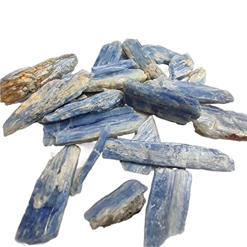 FRYSKY 100 g 1-2 cm, 2-4 cm Streifen natürlicher Kyanit blauer Calcit rauer Edelstein Probenherstellung Materialien für Schmuckdekoration Handwerk natürlicher Amethyststein (Farbe: 100g-01, Größe: 2-4